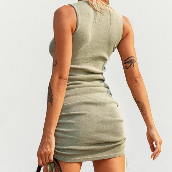 Princess Polly Military Minds Sage Green Mini Dress LIONESS (US 4) - Picture 5 of 8